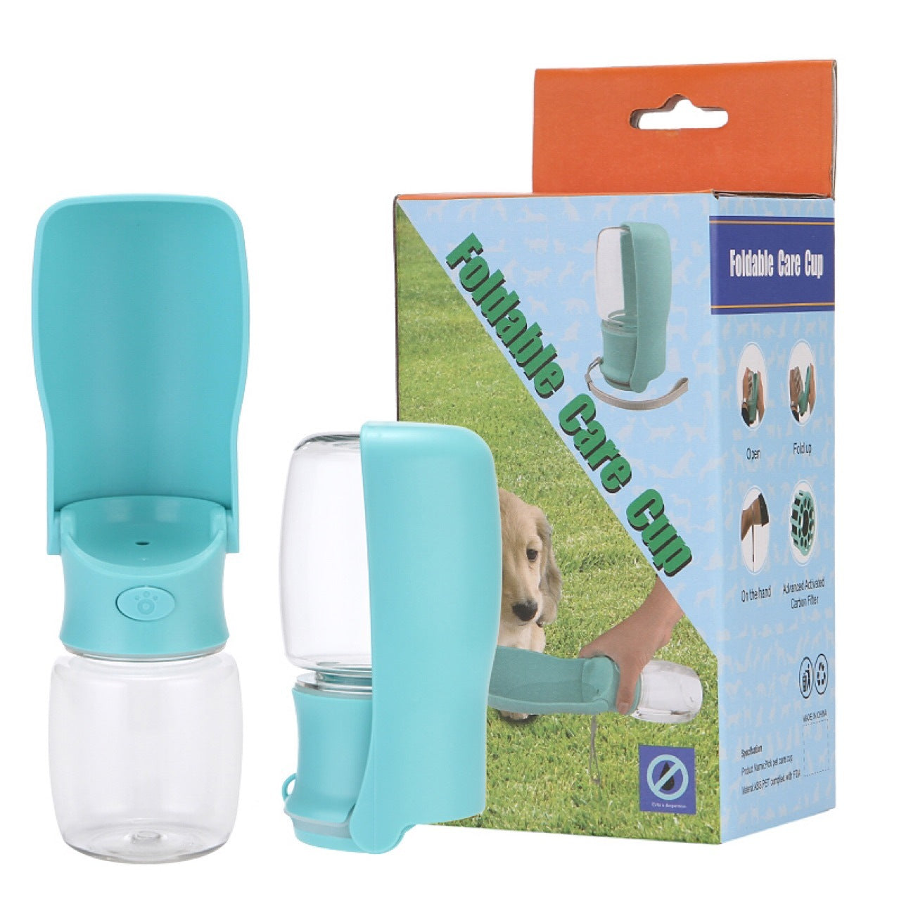 Portable Foldable Dog Water Bottle and Dispenser for Pets