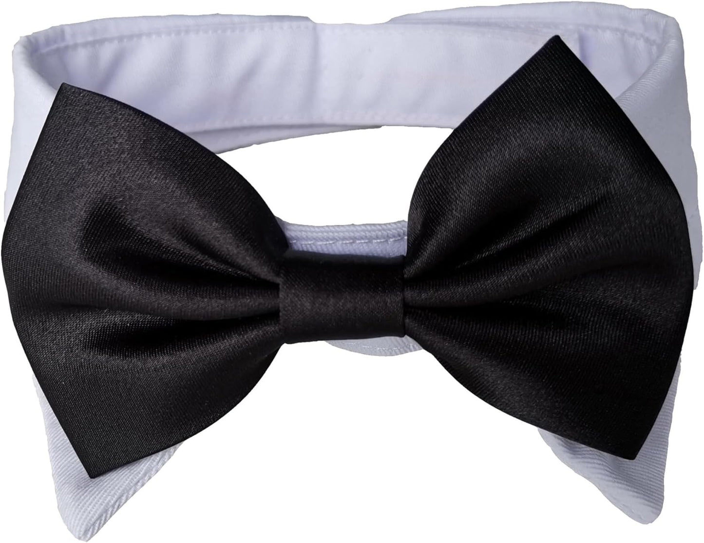 Pet Tuxedo Cotton Collar with Black Tie for Small, Medium, and Large Dogs