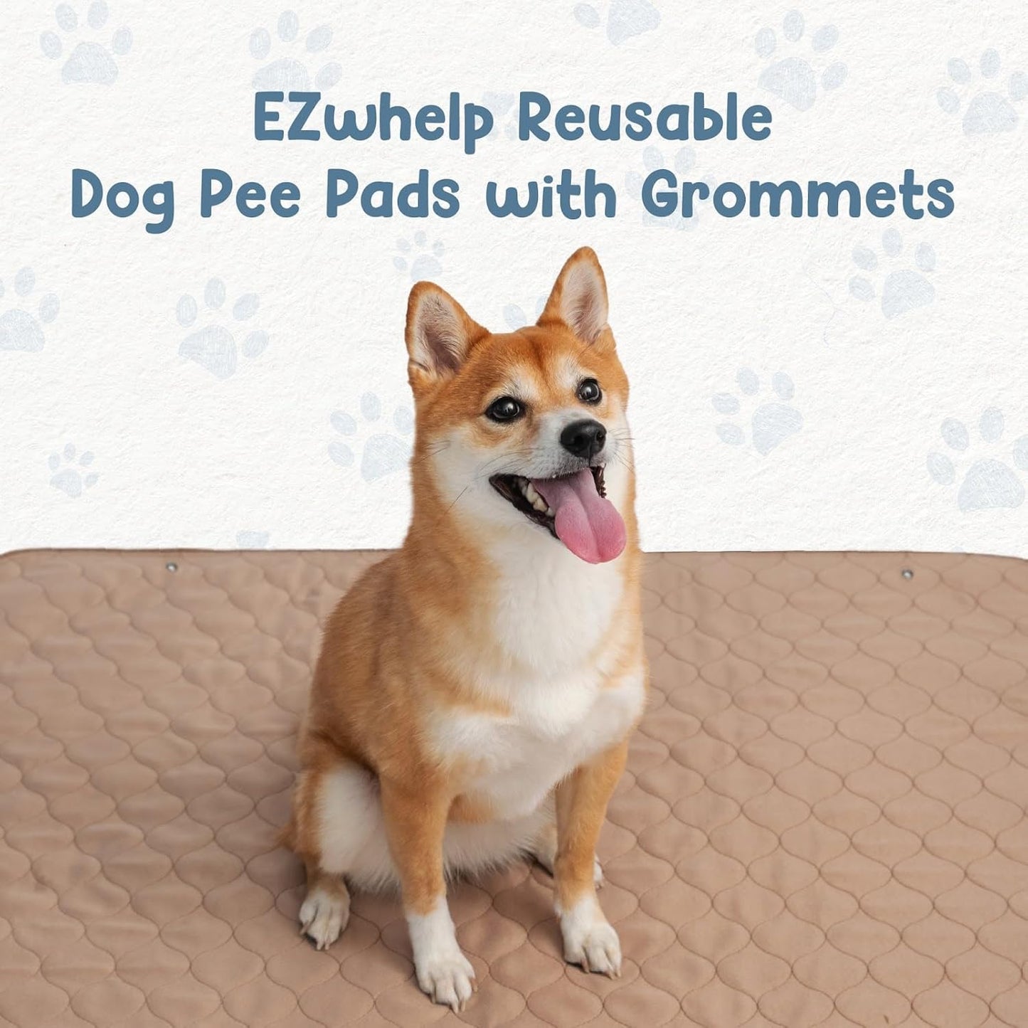 Premium Reusable Dog Pee Pads, Washable Waterproof Mat 60" x 60", Single Pack