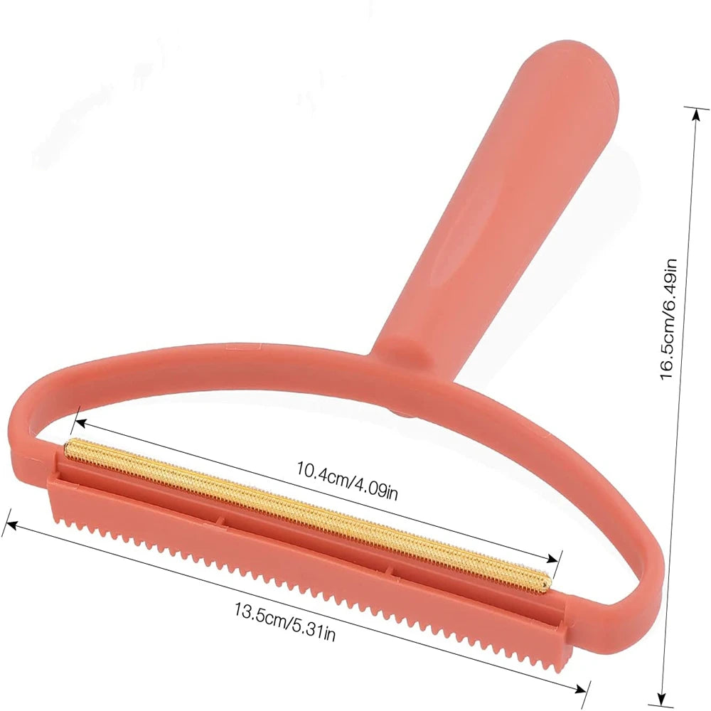 Portable Double-Sided Silicone Pet Hair Remover Brush for Sweaters and Wool Coats