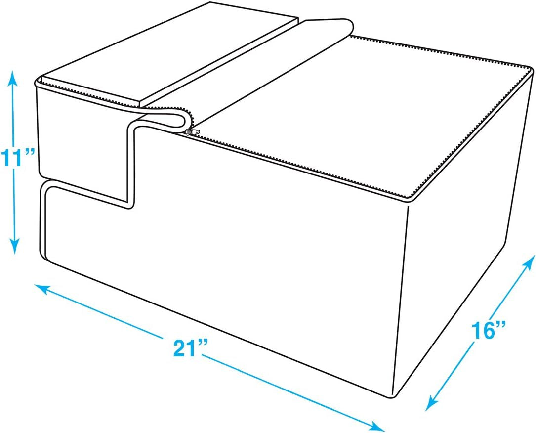 Foam Pet Stairs for Small Dogs and Cats - Non-Slip Indoor 3-Step Support Ramp, Foldable and No Assembly Required
