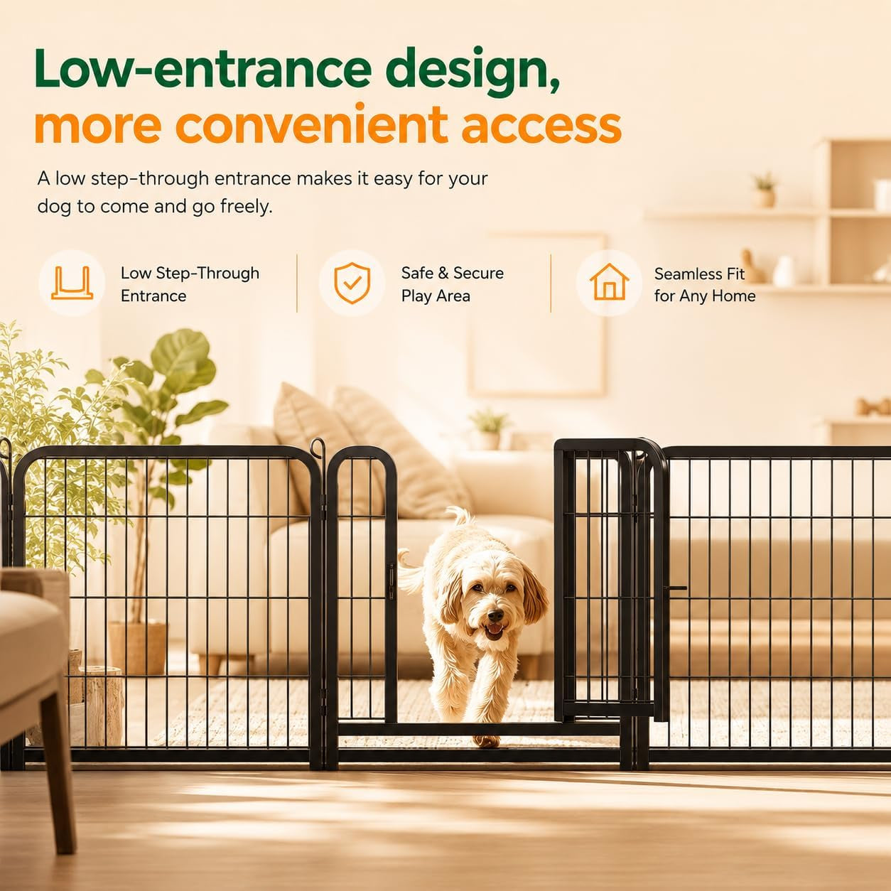 24-Inch Dog Playpen with 16 Panels - Indoor and Outdoor Pet Fence for Home, Yard, and Camping