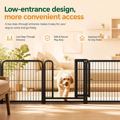 24-Inch Dog Playpen with 16 Panels - Indoor and Outdoor Pet Fence for Home, Yard, and Camping