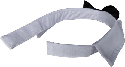 Pet Tuxedo Cotton Collar with Black Tie for Small, Medium, and Large Dogs