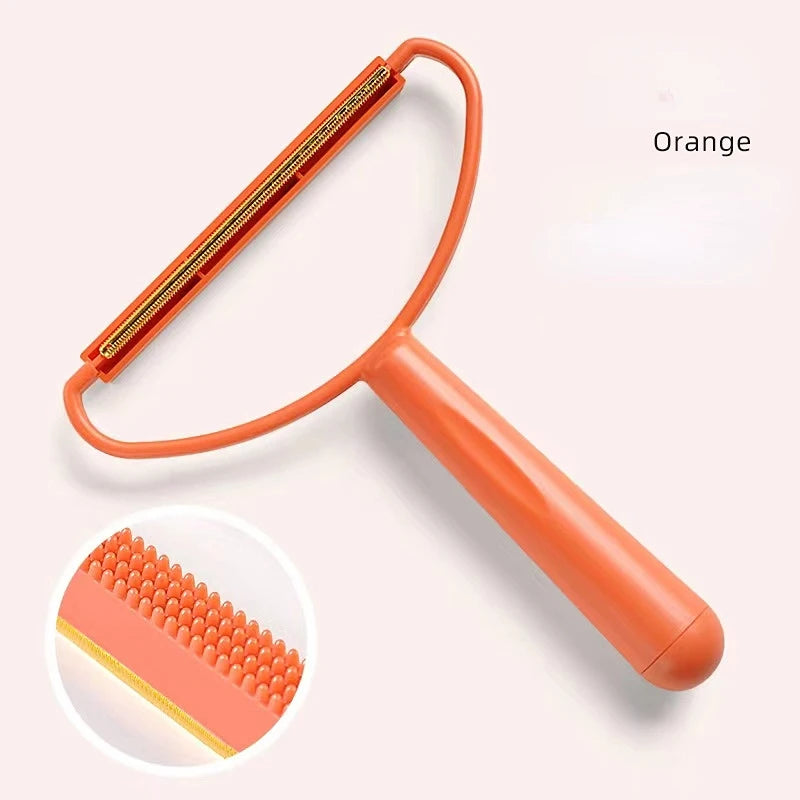 Portable Double-Sided Silicone Pet Hair Remover Brush for Sweaters and Wool Coats